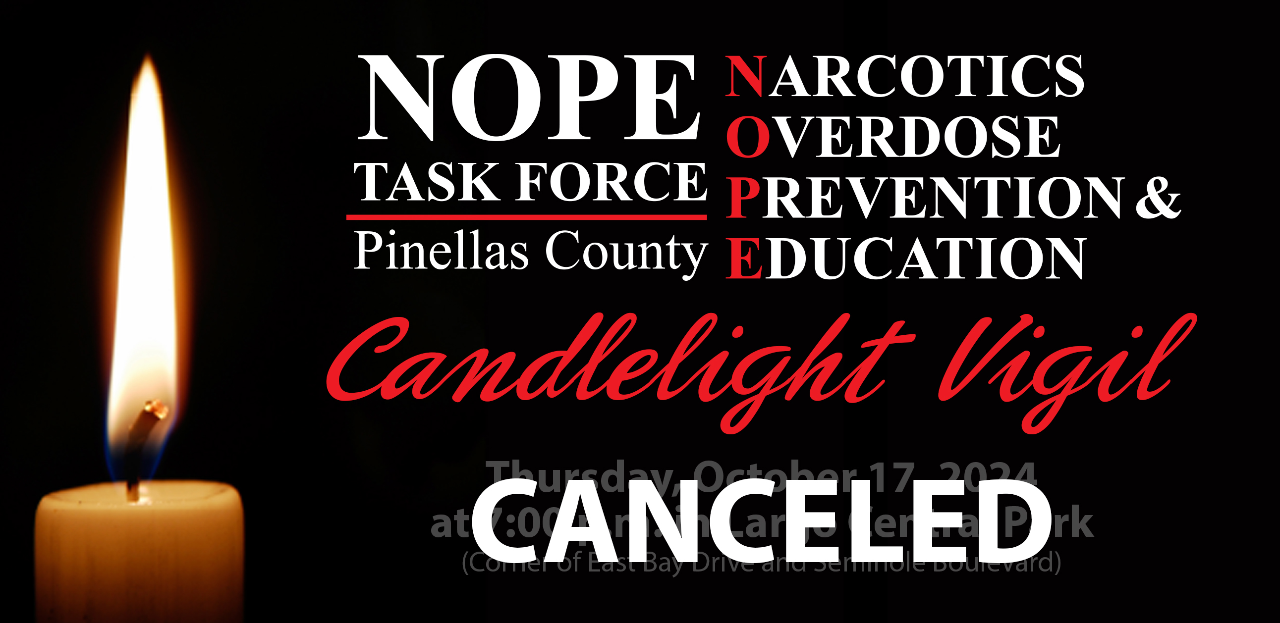 NOPE Candlelight Vigil Canceled