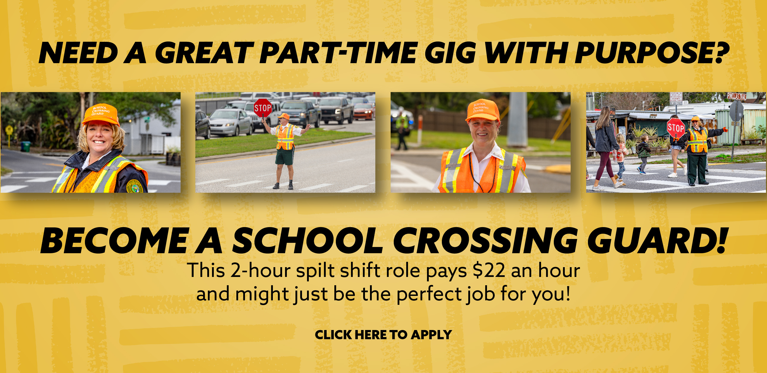 Now Hiring School Crossing Guards, Click Here to Apply