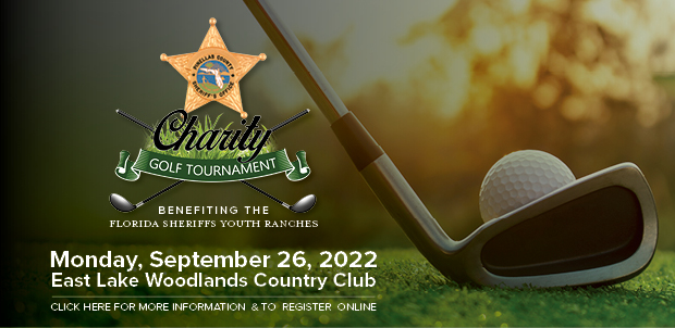 Pinellas County Sheriff's Office Charity Golf Tournament, Monday September 26, 2022; East Lake Woodlands Country Club, Click here for more information or to register