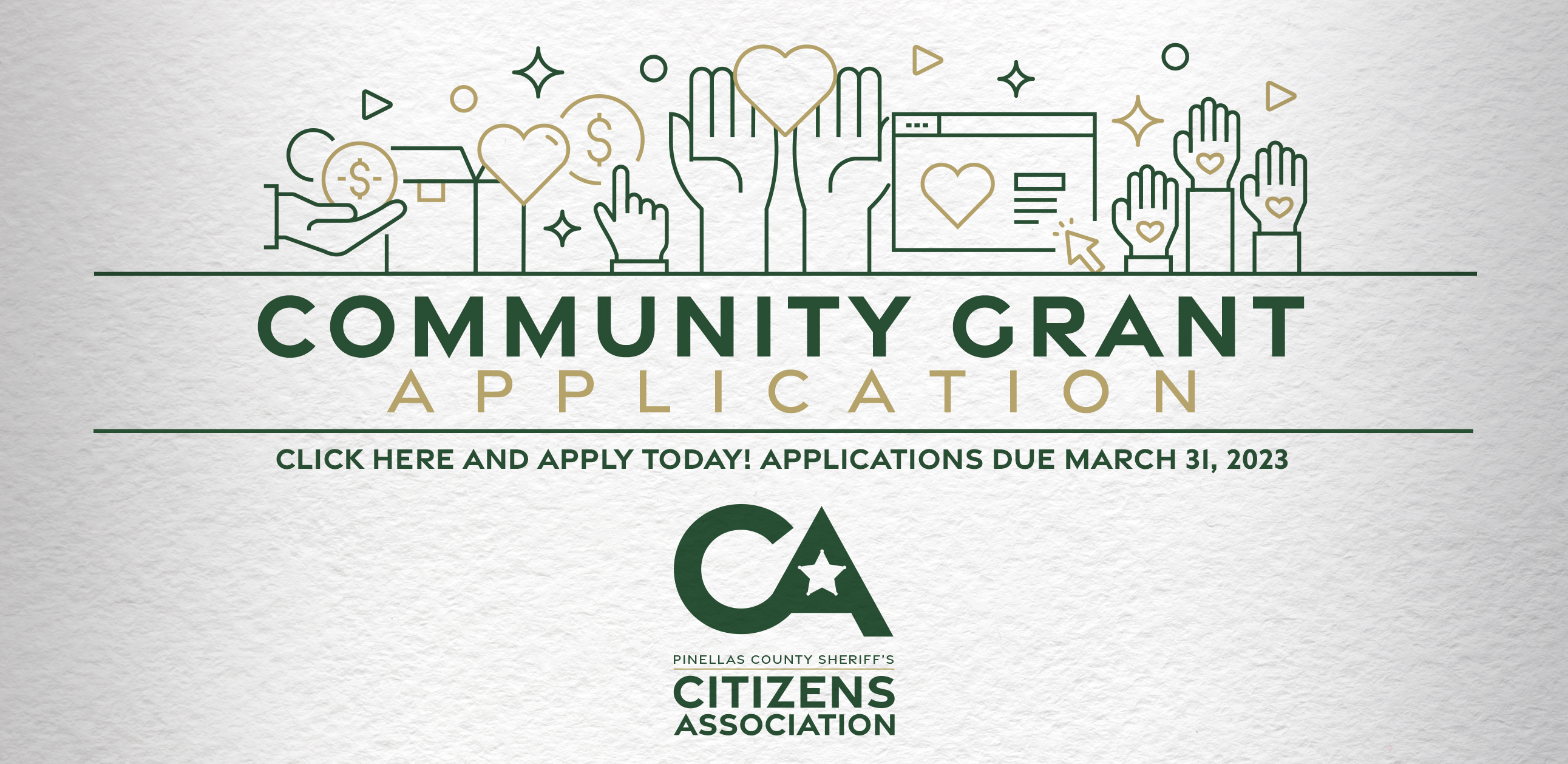 CA Community Grant, Application Due March 31, 2023